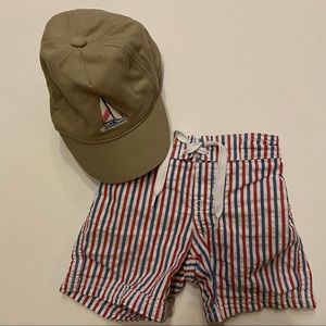 Janie & Jack swim trunks and hat